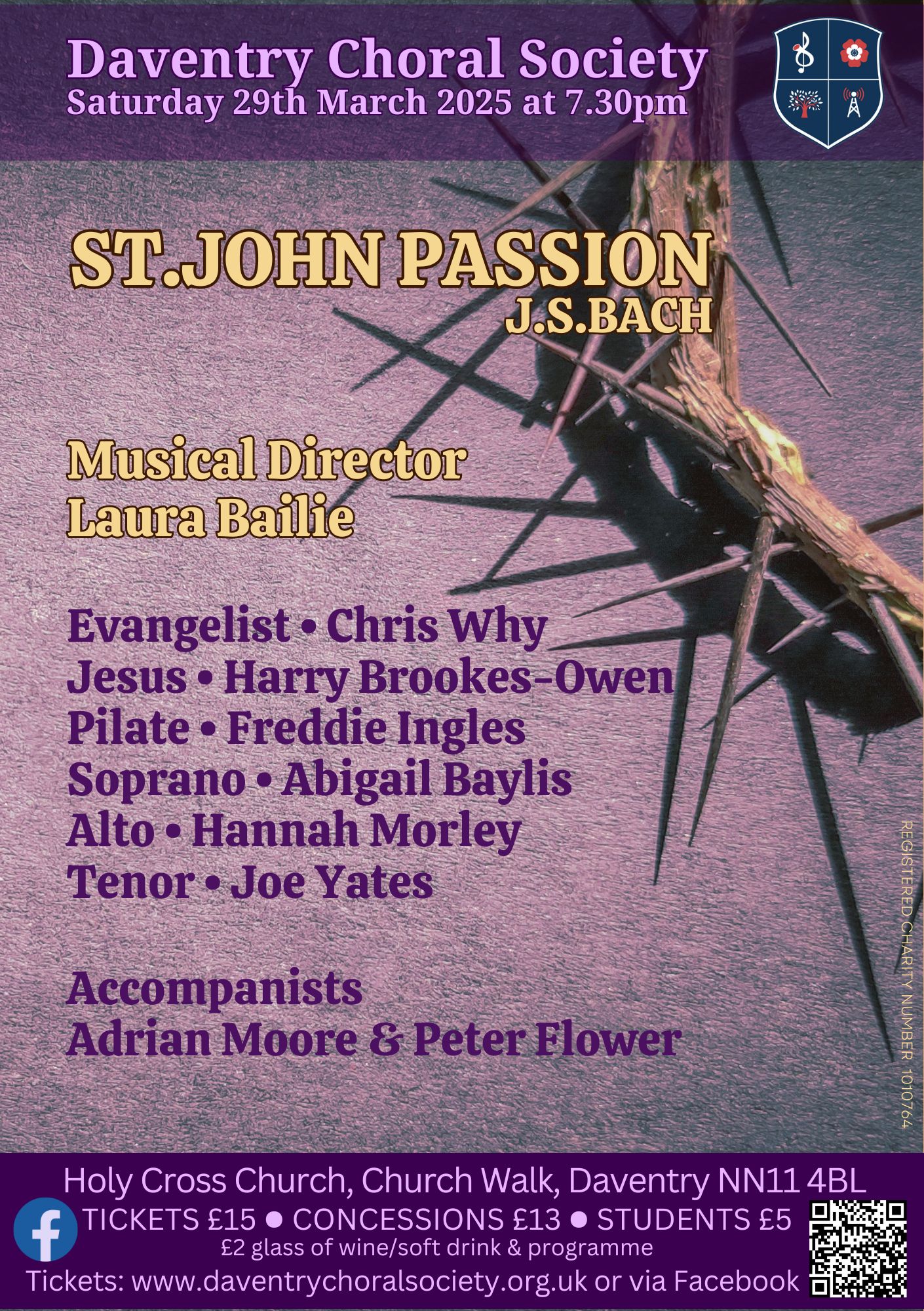 St. John Passion concert poster