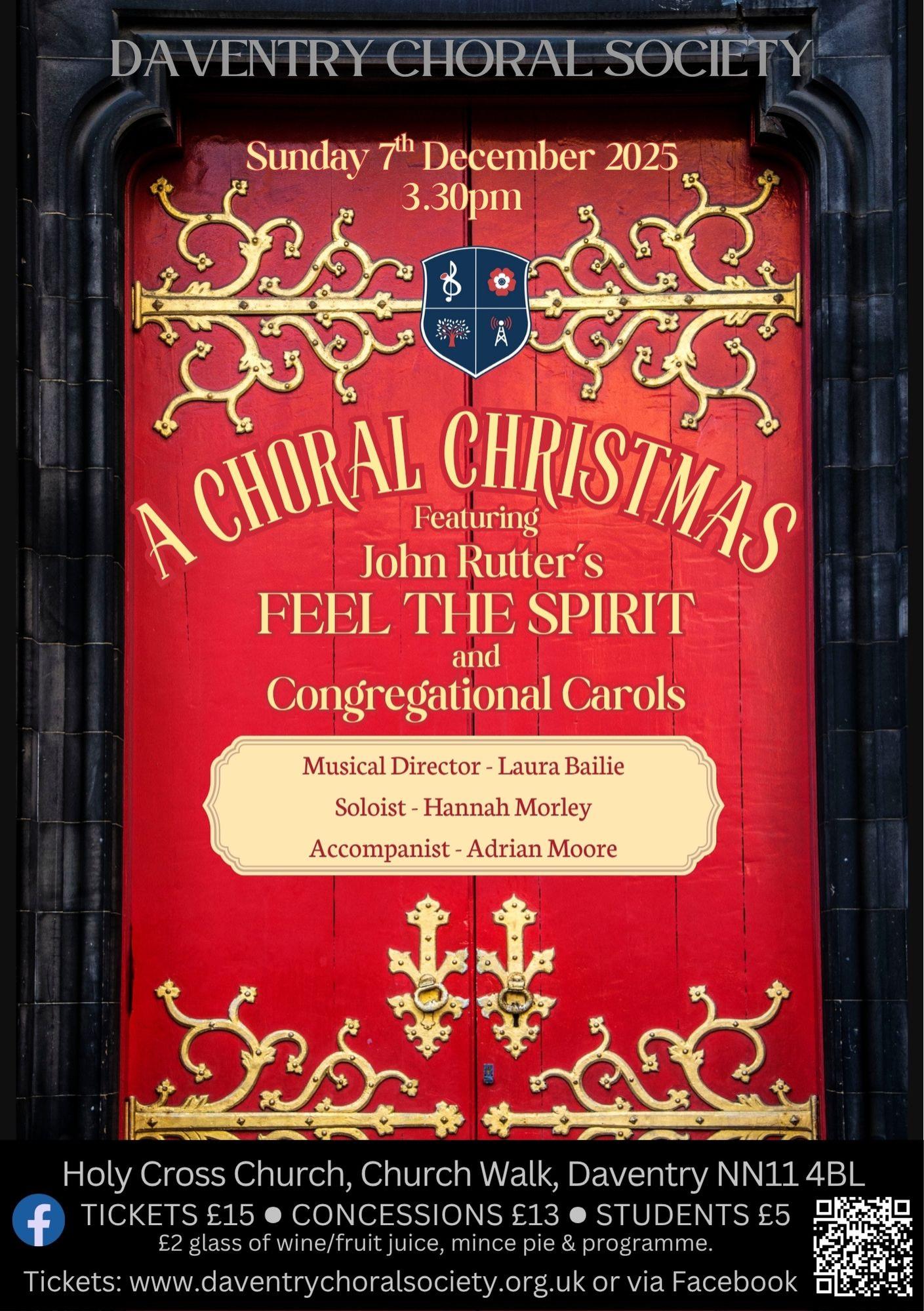 A Choral Christmas concert poster